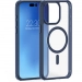 FCAIRFRMAGIP15PMBM-IP15PMAX - Coque iPhone 15 Pro Max souple et antichoc Force-Case Air Frost contour renforcé bleu et MagSafe