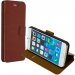 BOOKCITYMARRONIP655 - Etui type portefeuille City pour iPhone 6 Plus rabat latéral marron fermeture magnétique