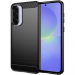 CARBOBRUSH-A36 - Coque Galaxy-A36(5G) antichoc coloris noir aspect carbone