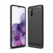 CARBOBRUSH-A41 - Coque Galaxy-A41 antichoc coloris noir aspect carbone