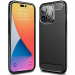 CARBOBRUSH-IP15PRO - Coque iPhone 15 Pro antichoc coloris noir aspect carbone