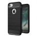 CARBOBRUSH-IPHONE7 - Coque iPhone 7 antichoc coloris noir aspect carbone
