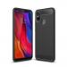 CARBOBRUSH-MI8NOIR - Coque Xiaomi Mi-8 antichoc coloris noir aspect carbone