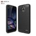 CARBOBRUSH-MOTOE4 - Coque souple Moto-E4 antichoc coloris noir aspect carbone