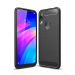 CARBOBRUSH-REDMI7 - Coque Xiaomi Redmi-7 antichoc coloris noir aspect carbone