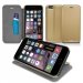 CASEBASEFOLIP655GOLD - Etui Folio gold métallisé satiné pour Apple iPhone 6 Plus de  5.5 pouces