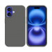 COV-IP16GRISF - Coque en silicone iPhone 16 souple flexible et enveloppante coloris gris foncé