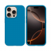 COV-IP16PROBLEU - Coque en silicone iPhone 16 Pro souple flexible et enveloppante bleu