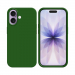 COV-IP17VERT - Coque en silicone iPhone 17 souple flexible et enveloppante coloris vert