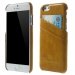COVCUIRCARTEIP6CAMEL - Coque cuir camel avec logements cartes pour iPhone 6 de 4,7 pouces