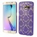 COVDENTELS6EDGEVIOLET - Coque rigide translucide avec motif dentelle mauve pour Galaxy S6-Edge SM-G925