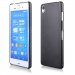 COVLOOKCUIRXPEZ3PLUSNO - Coque rigide Leather-Look aspect cuir coloris noir pour Sony Xperia Z3 Plus