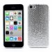 COVSERPENTIP5CARGENT - Coque arrière aspect serpent en relief iPhone 5c coloris argent