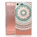 COVXZPREM-MANDALACYAN - Coque souple Xperia XZ-Premium transparente motif mandala cyan