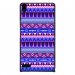 CPRN1ASCENDP6AZTEQUEBLEUVIO - Coque rigide pour Huawei Ascend P6 avec impression Motifs aztèque bleu et violet