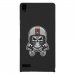 CPRN1ASCENDP6SKULLCASQUE - Coque rigide pour Huawei Ascend P6 avec impression Motifs tête de mort avec un casque de moto
