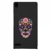 CPRN1ASCENDP6SKULLFLEUR - Coque rigide pour Huawei Ascend P6 avec impression Motifs crâne en fleurs