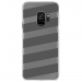 CRYSGALAXYS9BANDESGRISES - Coque rigide transparente pour Samsung Galaxy S9 avec impression Motifs bandes grises