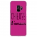 CRYSGALAXYS9CHIEUSEFUSHIA - Coque rigide transparente pour Samsung Galaxy S9 avec impression Motifs Chieuse d'Amour fushia
