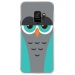 CRYSGALAXYS9CHOUETTE2 - Coque rigide transparente pour Samsung Galaxy S9 avec impression Motifs chouette endormie bleue et g