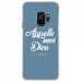 CRYSGALAXYS9DIEUBLEU - Coque rigide transparente pour Samsung Galaxy S9 avec impression Motifs Appelle moi Dieu bleu