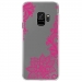 CRYSGALAXYS9LACEFUSHIA - Coque rigide transparente pour Samsung Galaxy S9 avec impression Motifs Lace fushia