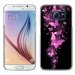 CRYSGALS6PAPILLONSFUSHIAS - Coque rigide transparente pour Galaxy S6 impression motif papillons fushias
