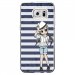 CRYSGALS7EDGEMANGAMARINE - Coque rigide transparente pour Samsung Galaxy S7-Edge avec impression Motifs manga fille marin