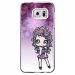 CRYSGALS7EDGEMANGAVIOLETTA - Coque rigide transparente pour Samsung Galaxy S7-Edge avec impression Motifs manga fille violetta