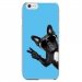 CRYSIP6PLUSCHIENVBLEU - Coque rigide pour Apple iPhone 6 Plus avec impression Motifs chien à lunettes sur fond bleu