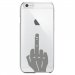 CRYSIP6PLUSMAINDOIGT - Coque rigide pour Apple iPhone 6 Plus avec impression Motifs doigt d'honneur