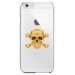 CRYSIP6PLUSSKULLOR - Coque rigide pour Apple iPhone 6 Plus avec impression Motifs tête de mort aspect or