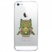 CRYSIPHONE5CCHOUETTE - Coque rigide transparente pour Apple iPhone 5C avec impression Motifs chouette psychédélique