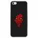 CRYSIPHONE5CDARKROUGE - Coque rigide transparente pour Apple iPhone 5C avec impression Motifs Dark rouge