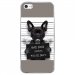 CRYSIPHONE5CDOGPRISONOS - Coque rigide transparente pour Apple iPhone 5C avec impression Motifs bulldog prisonnier os