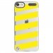 CRYSTOUCH5BANDESJAUNES - Coque rigide transparente pour Apple iPod Touch 5 avec impression Motifs bandes jaunes