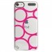 CRYSTOUCH5RONDSFUSHIAS - Coque rigide transparente pour Apple iPod Touch 5 avec impression Motifs ronds fushias