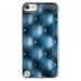 CRYSTOUCH6CAPITONBLEU - Coque rigide transparente pour Apple iPod Touch 6G avec impression Motifs effet capitonné bleu