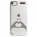 CRYSTOUCH6MAINCOEUR - Coque rigide transparente pour Apple iPod Touch 6G avec impression Motifs mains en forme de coeur