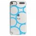 CRYSTOUCH6RONDSBLEUS - Coque rigide transparente pour Apple iPod Touch 6G avec impression Motifs ronds bleus