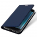 DUX-FOLIOJ42018BLEU - Etui Galaxy J4-2018 bleu fin avec rabat latéral aimant invisible et coque souple