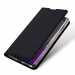 DUX-FOLIOS22ULTRA - Etui Galaxy S22 Ultra noir fin avec rabat latéral aimant invisible et coque souple