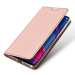 DUX-MI8ROSE - Etui Xiaomi Mi-8 rose doré fin avec rabat latéral aimant invisible et coque souple