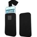SUEDEIP5-NOIR - Housse Pouch suédine coloris noir pour iPhone 5