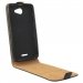 FLEXYNOIRDESIRE516 - Etui rabat vertical noir pour HTC Desire 516 logement carte fermeture aimantée