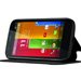 FOLIOCOVMOTOGNOIR - Housse Etui Folio à rabat latéral articulé pour Moto G avec fonction stand