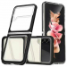 GEMINI-ZFLIP5 - Coque Galaxy Z Flip 5 coque transparente avec contour renforcé noir