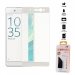 GLASSXPEXAULTRABLANC - Film protecteur d'écran en verre trempé pour Sony Xperia XA Ultra contours blanc