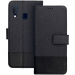GOMMA-A20ENOIR - Etui type portefeuille Galaxy A20E série Gomma (aspect Jeans) coloris noir