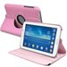 HROTATETAB480ROSE - Etui aspect cuir rose sur support rotatif pour Samsung Galaxy Tab 4 8-0